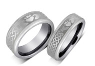 His & Hers Tungsten Laser Engraved Tungsten Rings