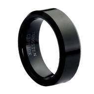 Tungsten Ring " Black Brushed"