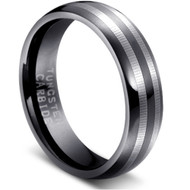 Tungsten Ring Black High Polished