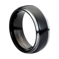 Tungsten Ring Black High Polished black tungsten carbide ring
