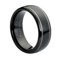 Tungsten Ring " Classic Black High Polished"