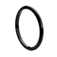 Black Enamel Plated Tungsten Ring
