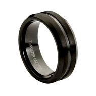 Stunning Black Tungsten Ring