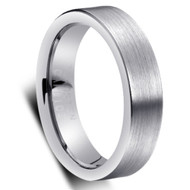 Tungsten Domed Brushed Ring