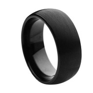 Tungsten Brushed High Polished  Ring