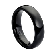 TUNGSTEN RING "HIGH POLISHED" Black Domed tungsten