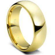 Tungsten Ring " Gold High Polished"