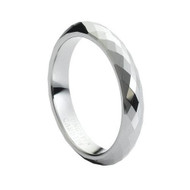 Faceted Carbide Tungsten Ring