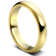 Gold Tungsten Domed Ring
