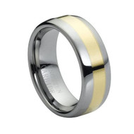 Tungsten Ring Carbide Gold " High Polished "