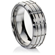 Grooved Tungsten Ring high grade cobalt-free Tungsten Carbide