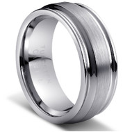 TUNGSTEN RING " Matte & High polished" deep polished