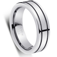 Tungsten Ring " High polished " Comfort Fit Tungsten Wedding Bands