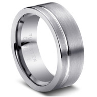 Tungsten Ring " Matte Finished" wide Comfort Fit Tungsten