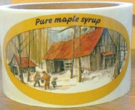 Oval with Sugaring Scene - Allstate Pure Maple Syrup Large 4" - 100/pak