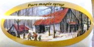 Oval with Sugaring Scene - Allstate Pure Maple Syrup Small 2.75" - 100/pak