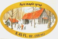 Oval with Sugaring Scene - Allstate Pure Maple Syrup 250ml Small 2.75" - 100/pak