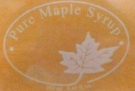 Oval CLEAR Label with Etched Leaf - Allstate Pure Maple Syrup Weight Declaration 250ml 3" x 2" - 100/pk