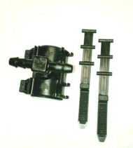 2 Way Saddle Manifold For 5/16" Tubing , with straps and rubber gasket - 3/4", 1", 1.25"