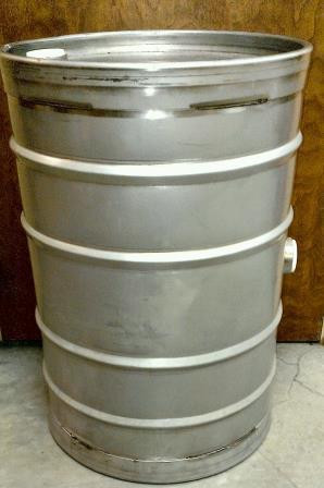 Stainless Steel 30 Gallon Drum