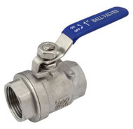 Stainless Steel Threaded Ball Valve - 3/4"