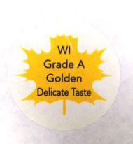 Grade Sticker - Wisconsin Grade A Golden Delicate, 1" Circle, 500/roll