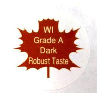 Grade Sticker - Wisconsin Grade A Dark Robust 1" Circle, 500/roll