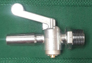 Bottling Valve, Straight, 1/2"  fitting with outside threads