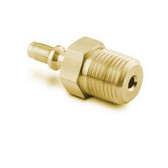 Swagelok QM Series Quick Coupler Stem, 1/8" MNPT, with shutoff, Brass