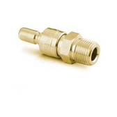 Swagelok QM Series Quick Coupler Stem, 1/8" MNPT, without shutoff, Brass