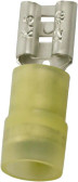 Female Spade Crimp Connector, 1/4" Wide, 12-10 AWG, Nylon Insulation