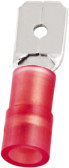 Spade Male Disconnect Crimp Connector, 1/4" Wide, 12-10 AWG, Partial Nylon  Insulation