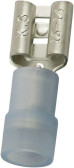 Spade Female Disconnect Crimp Connector, 1/4" Wide, 16-14  AWG, Partial Nylon Insulation