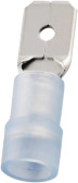 Spade Male Disconnect Crimp Connector, 1/4" Wide, 16-14  AWG, Partial Nylon Insulation 