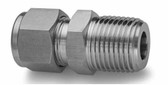 SSP 1/4" Tubing x 1/4" MNPT 316SS Duolok Male Connector