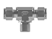 SSP 316SS Duolok 3/8" Tubing x 1/4" MNPT Branch Tee, ISSD6MBT4