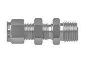 SSP 316SS Duolok Male Bulkhead Connector, 3/8" Tubing x 1/4" MNPT, ISSD6BMC4
