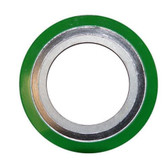 4" 300# Spiral Wound Gasket, 316SS Winding, Flexible Graphite Filler, Carbon Steel Outer Ring, 316SS Inner Ring, Lamons