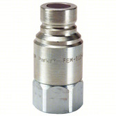 Parker Hydraulic Male Quick Coupler, Flat Face, 1/2" Body, 3/4" FNPT, 3625 PSI WP, Steel