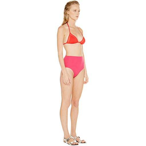 ROUGE TRANSPARENT TRIANGLE WITH FRAMBOISE HIGH WAISTED PANT - SIDE