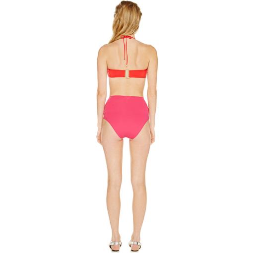 HYDRA CLASSIC BANDEAU WITH FRAMBOISE HIGH WAISTED PANT - BACK