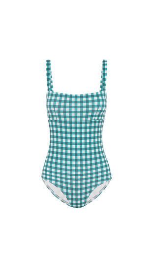 FOREST GINGHAM BANDEAU ONE PIECE