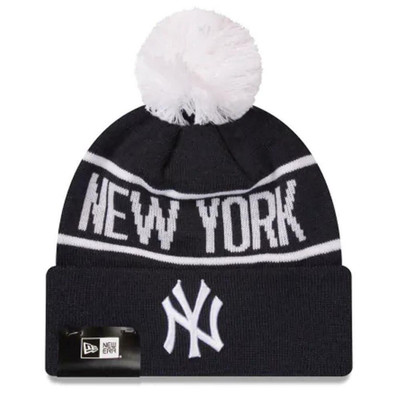 New York Yankees Pom Beanie Navy White 