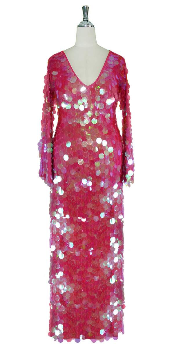 Long Sleeve Dress | Handmade | Paillette Sequin Spangles | Iridescent ...