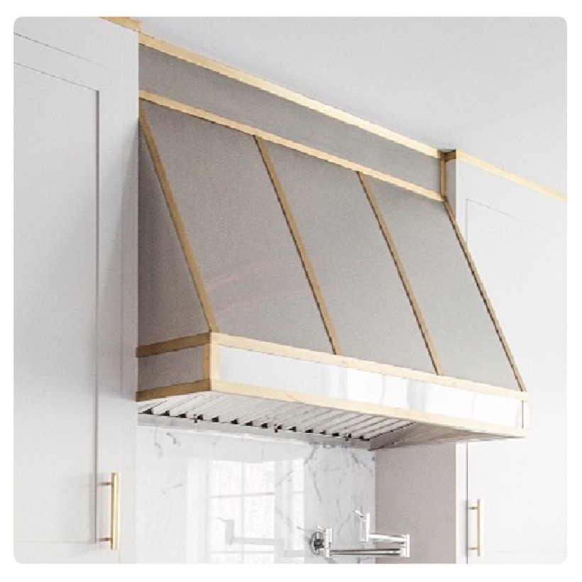 brass range hood covers