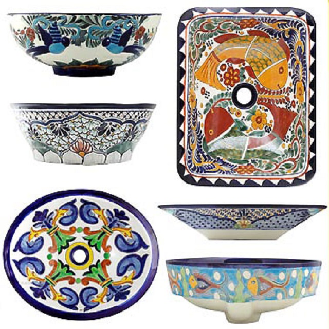 Details about   Mexican Talavera Sink Oval Drop in Handcrafted ceramic LM3 
