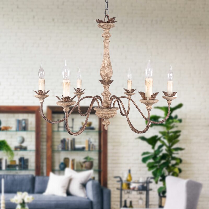 rustic iron chandelier hanging on the ceiling