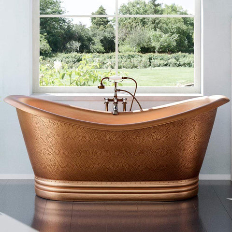 Considerable Size Copper Tub in a large bathroom