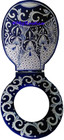 blue mexican toilet seat with WC design