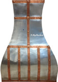 36" Zinc Vent Hood on Sale with Copper Accents